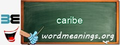 WordMeaning blackboard for caribe